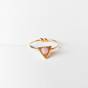 🦋LAST🦋 NWT Lovoda Pink Opal Triangle Ring